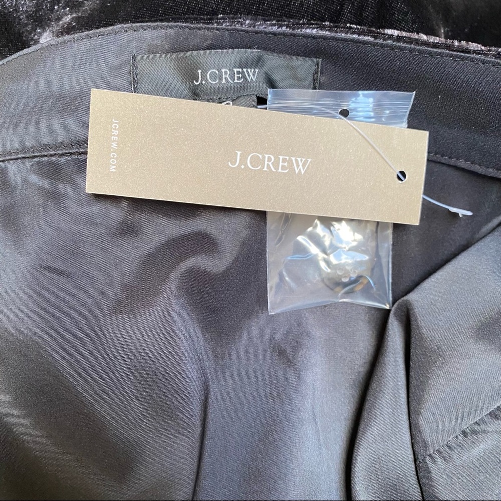 J. Crew Puff-sleeve Velvet Dress in Black NWT - Picture 12 of 14